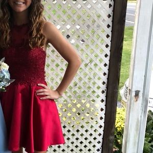 Red homecoming dress